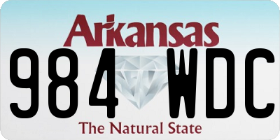 AR license plate 984WDC