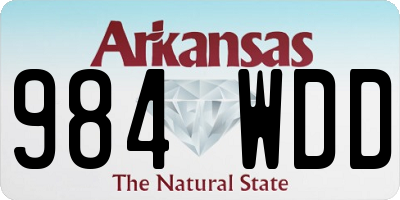 AR license plate 984WDD