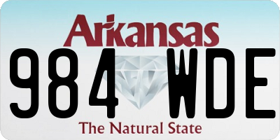 AR license plate 984WDE