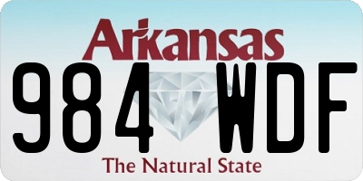 AR license plate 984WDF