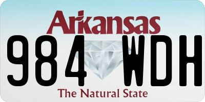 AR license plate 984WDH