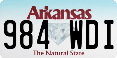 AR license plate 984WDI