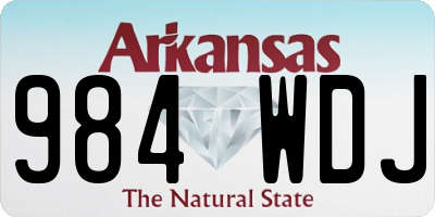 AR license plate 984WDJ
