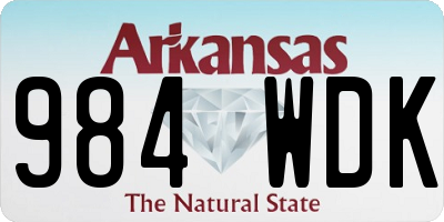 AR license plate 984WDK