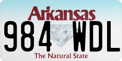 AR license plate 984WDL