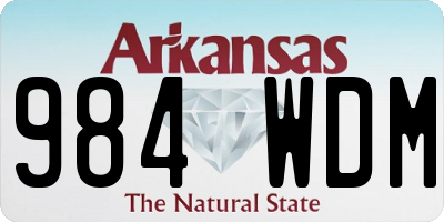 AR license plate 984WDM