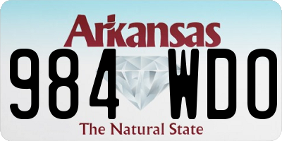 AR license plate 984WDO