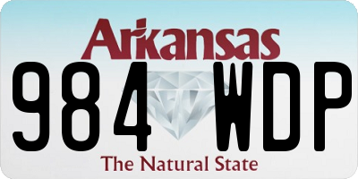 AR license plate 984WDP