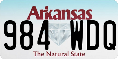 AR license plate 984WDQ