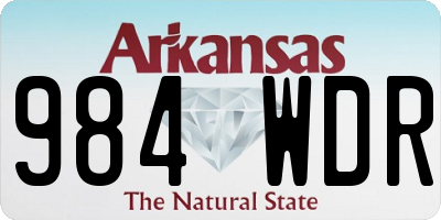 AR license plate 984WDR