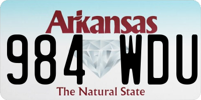 AR license plate 984WDU