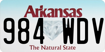 AR license plate 984WDV