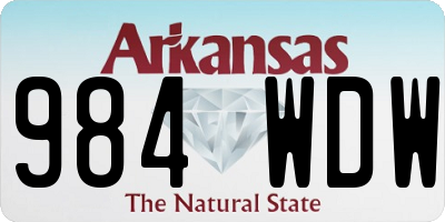 AR license plate 984WDW