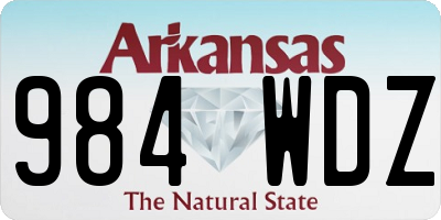 AR license plate 984WDZ