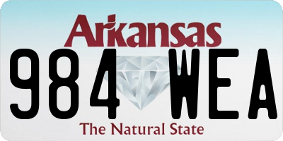AR license plate 984WEA