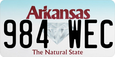 AR license plate 984WEC