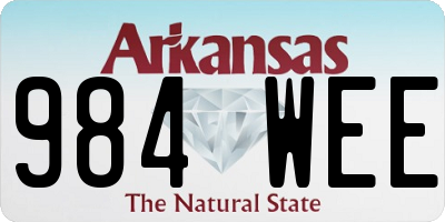 AR license plate 984WEE