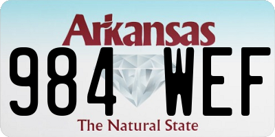 AR license plate 984WEF