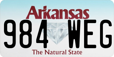 AR license plate 984WEG