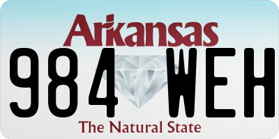 AR license plate 984WEH