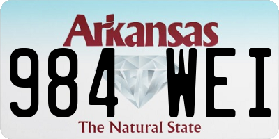 AR license plate 984WEI