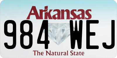 AR license plate 984WEJ