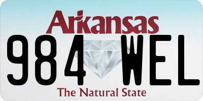 AR license plate 984WEL