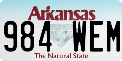 AR license plate 984WEM