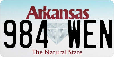 AR license plate 984WEN