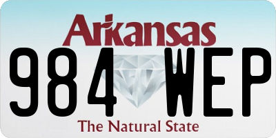 AR license plate 984WEP
