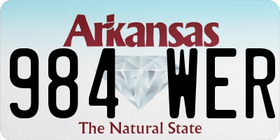 AR license plate 984WER