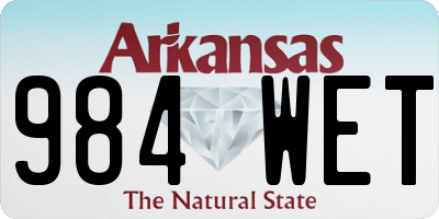 AR license plate 984WET