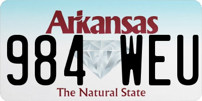 AR license plate 984WEU
