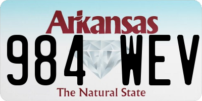 AR license plate 984WEV