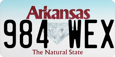 AR license plate 984WEX