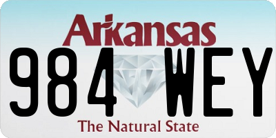 AR license plate 984WEY