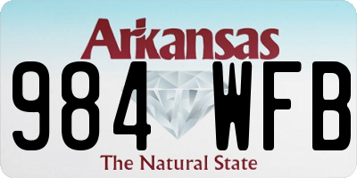 AR license plate 984WFB
