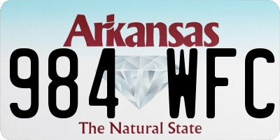 AR license plate 984WFC