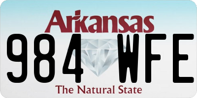 AR license plate 984WFE
