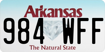 AR license plate 984WFF