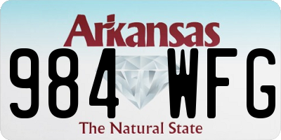 AR license plate 984WFG