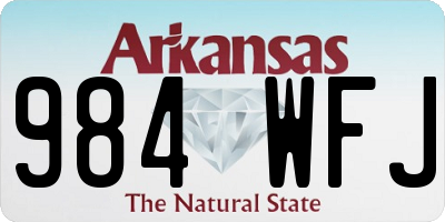 AR license plate 984WFJ
