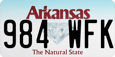 AR license plate 984WFK