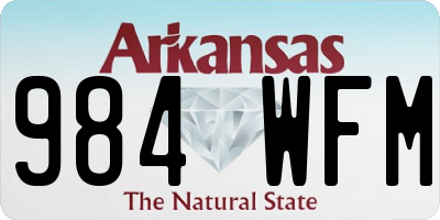 AR license plate 984WFM