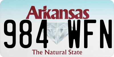 AR license plate 984WFN