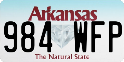 AR license plate 984WFP
