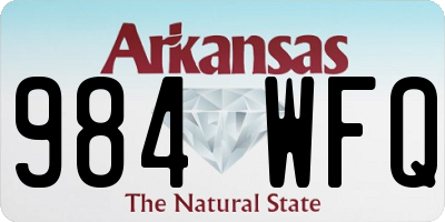 AR license plate 984WFQ