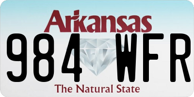 AR license plate 984WFR