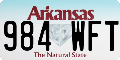 AR license plate 984WFT