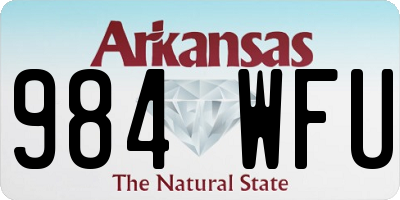 AR license plate 984WFU